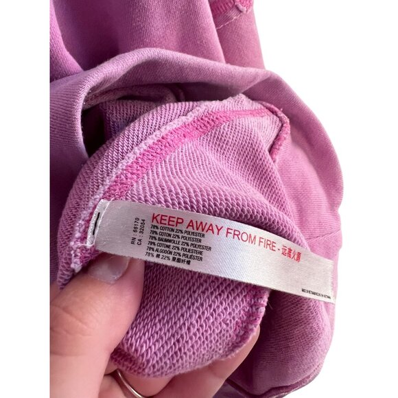 Free People Movement Purple Sweatshirt Distressed Look Pullover Women's Size S - Picture 6 of 7